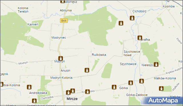 mapa Rulikówka, Rulikówka na mapie Targeo