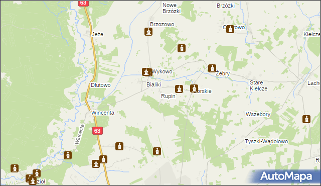 mapa Rupin gmina Kolno, Rupin gmina Kolno na mapie Targeo