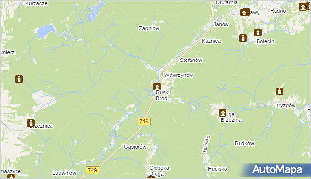 mapa Ruski Bród, Ruski Bród na mapie Targeo