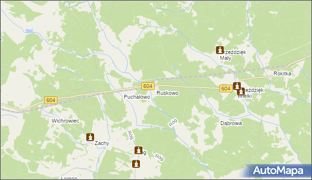 mapa Ruskowo, Ruskowo na mapie Targeo