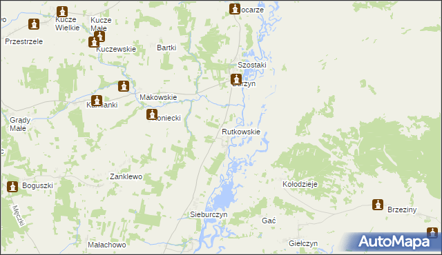 mapa Rutkowskie, Rutkowskie na mapie Targeo