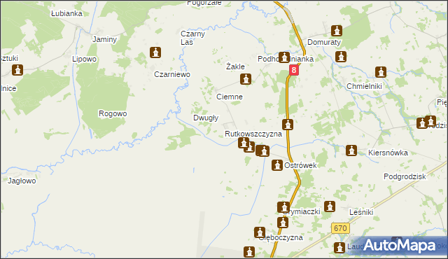 mapa Rutkowszczyzna, Rutkowszczyzna na mapie Targeo