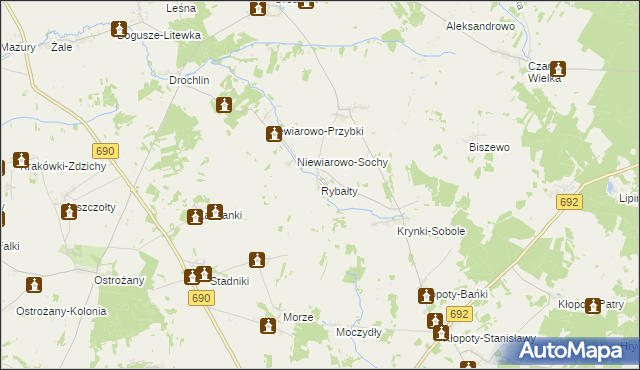 mapa Rybałty, Rybałty na mapie Targeo