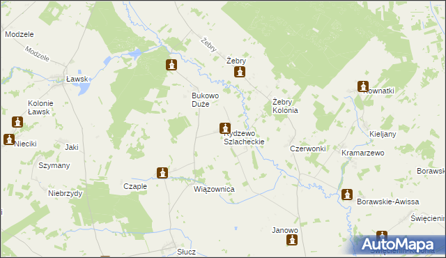 mapa Rydzewo Szlacheckie, Rydzewo Szlacheckie na mapie Targeo