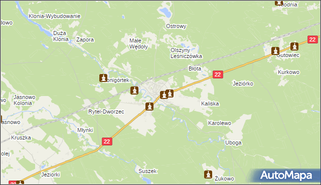 mapa Rytel, Rytel na mapie Targeo