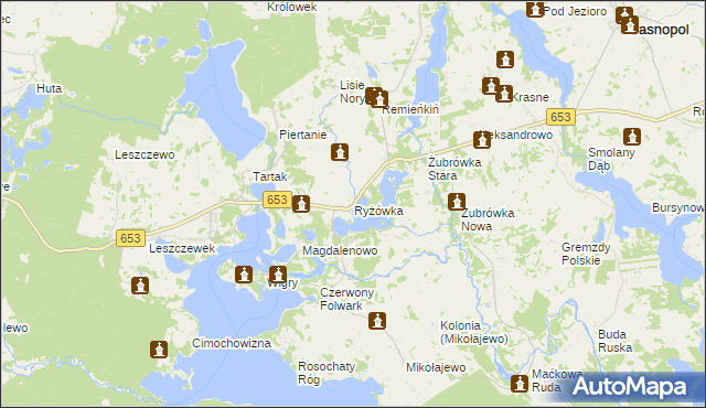 mapa Ryżówka, Ryżówka na mapie Targeo