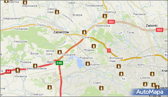 mapa Rząska, Rząska na mapie Targeo