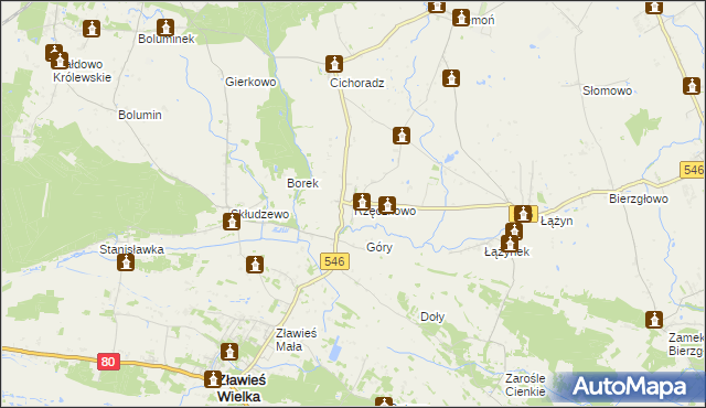 mapa Rzęczkowo, Rzęczkowo na mapie Targeo