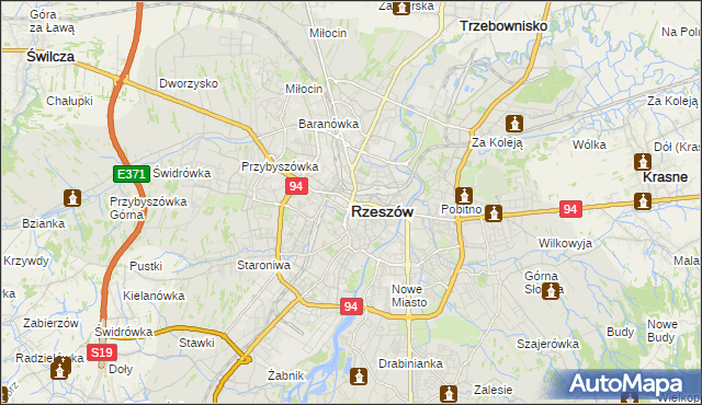 mapa Rzeszów, Rzeszów na mapie Targeo