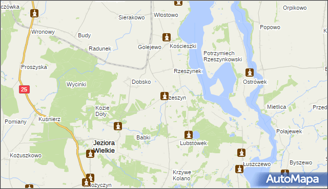 mapa Rzeszyn, Rzeszyn na mapie Targeo