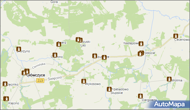 mapa Rzuszcze, Rzuszcze na mapie Targeo