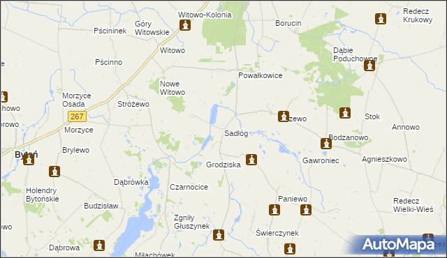 mapa Sadłóg, Sadłóg na mapie Targeo