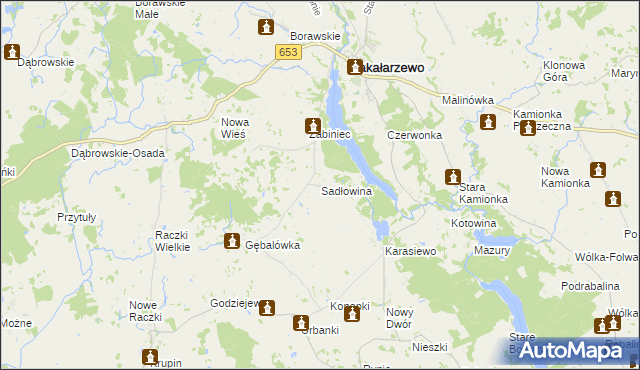 mapa Sadłowina, Sadłowina na mapie Targeo