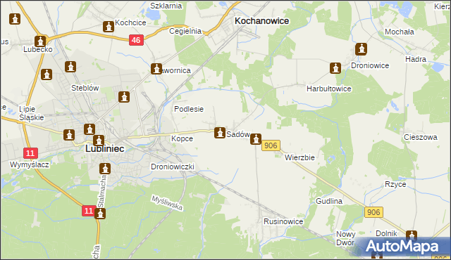 mapa Sadów, Sadów na mapie Targeo