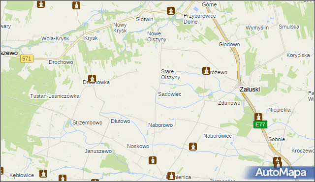 mapa Sadówiec, Sadówiec na mapie Targeo