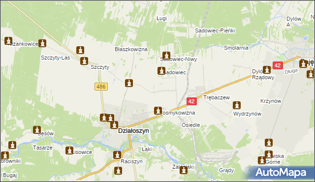 mapa Sadowiec-Wrzosy, Sadowiec-Wrzosy na mapie Targeo