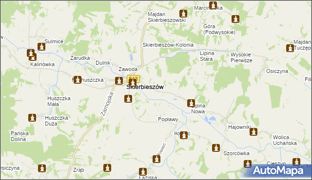 mapa Sady gmina Skierbieszów, Sady gmina Skierbieszów na mapie Targeo