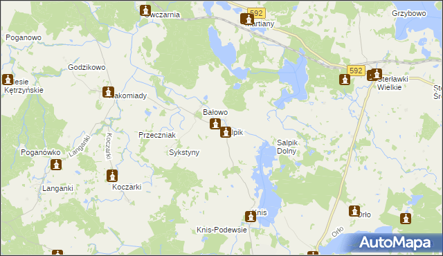 mapa Salpik, Salpik na mapie Targeo