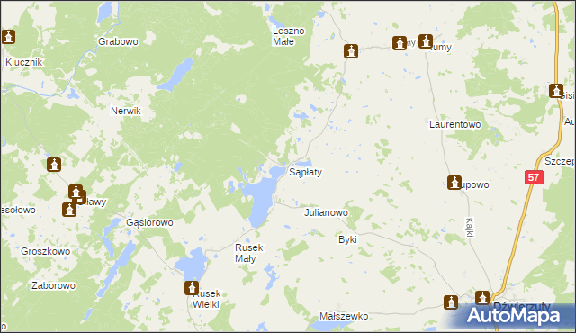 mapa Sąpłaty, Sąpłaty na mapie Targeo