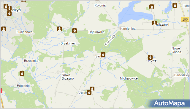 mapa Sarbka gmina Wągrowiec, Sarbka gmina Wągrowiec na mapie Targeo