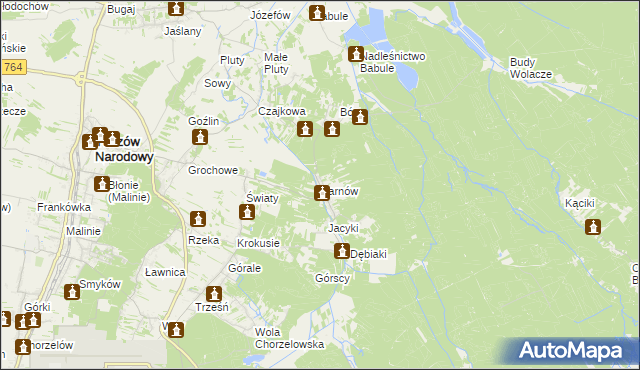 mapa Sarnów gmina Tuszów Narodowy, Sarnów gmina Tuszów Narodowy na mapie Targeo