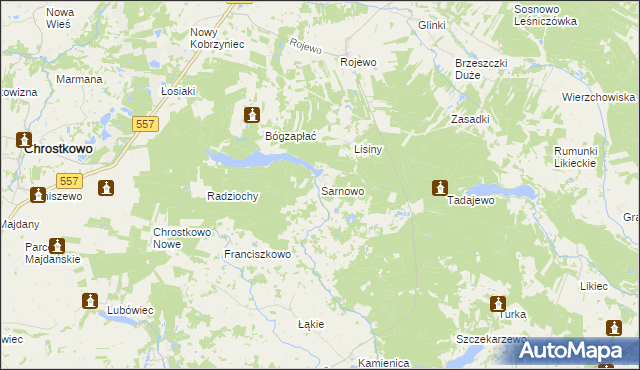 mapa Sarnowo gmina Skępe, Sarnowo gmina Skępe na mapie Targeo