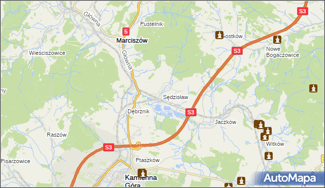 mapa Sędzisław, Sędzisław na mapie Targeo