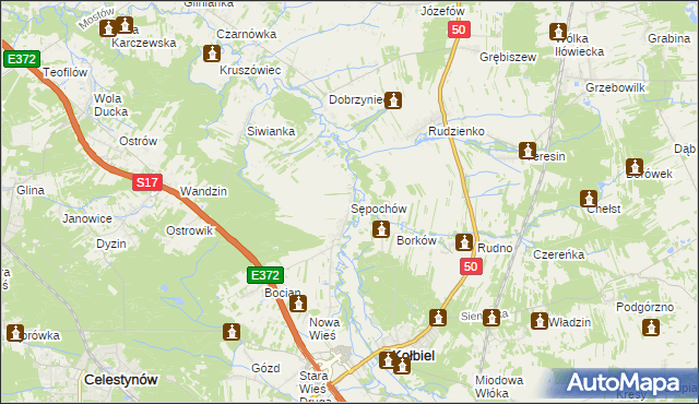 mapa Sępochów, Sępochów na mapie Targeo