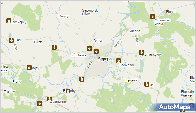 mapa Sępopol, Sępopol na mapie Targeo