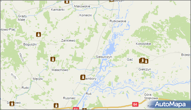 mapa Sieburczyn, Sieburczyn na mapie Targeo