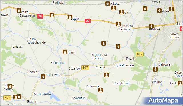 mapa Sięciaszka Trzecia, Sięciaszka Trzecia na mapie Targeo