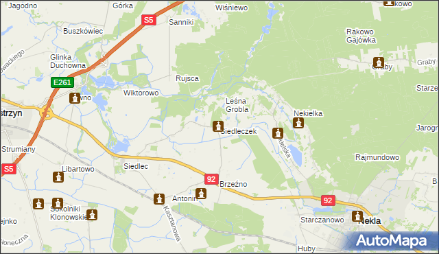 mapa Siedleczek, Siedleczek na mapie Targeo