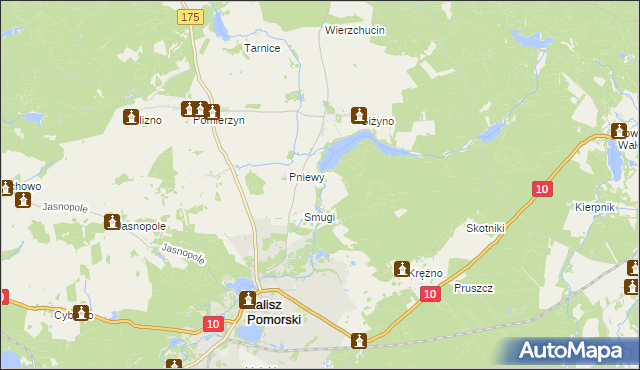 mapa Siekiercze, Siekiercze na mapie Targeo