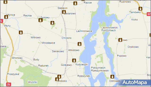 mapa Siemionki gmina Jeziora Wielkie, Siemionki gmina Jeziora Wielkie na mapie Targeo