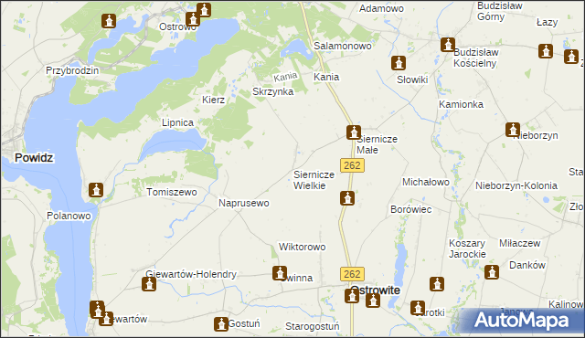 mapa Siernicze Wielkie, Siernicze Wielkie na mapie Targeo