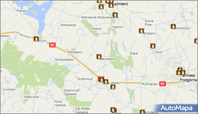 mapa Sierpówko, Sierpówko na mapie Targeo