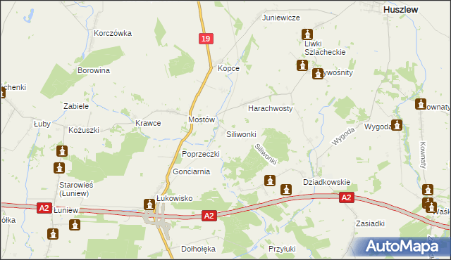 mapa Siliwonki, Siliwonki na mapie Targeo