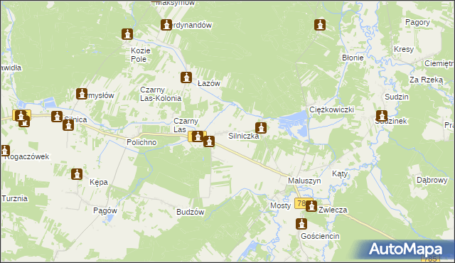 mapa Silniczka, Silniczka na mapie Targeo