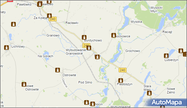 mapa Silno gmina Chojnice, Silno gmina Chojnice na mapie Targeo