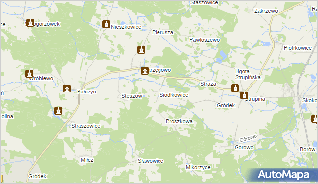 mapa Siodłkowice, Siodłkowice na mapie Targeo