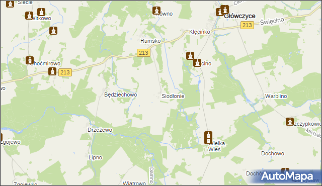 mapa Siodłonie, Siodłonie na mapie Targeo