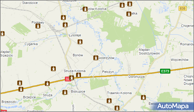 mapa Siostrzytów, Siostrzytów na mapie Targeo