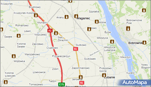 mapa Siutkowo, Siutkowo na mapie Targeo