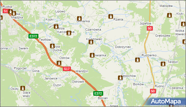 mapa Siwianka, Siwianka na mapie Targeo