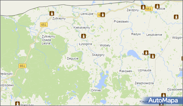 mapa Skajzgiry, Skajzgiry na mapie Targeo