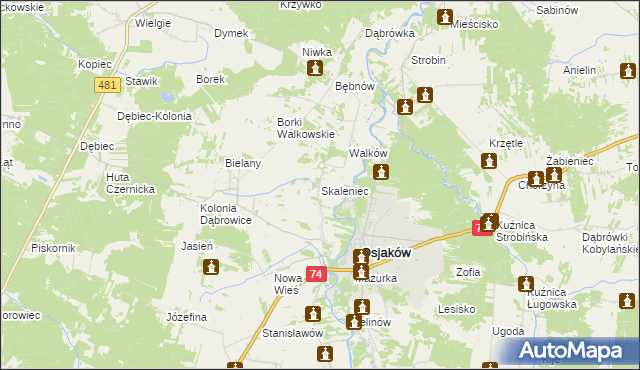 mapa Skaleniec, Skaleniec na mapie Targeo