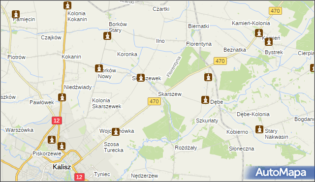 mapa Skarszew, Skarszew na mapie Targeo