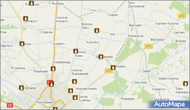 mapa Skarszewek, Skarszewek na mapie Targeo