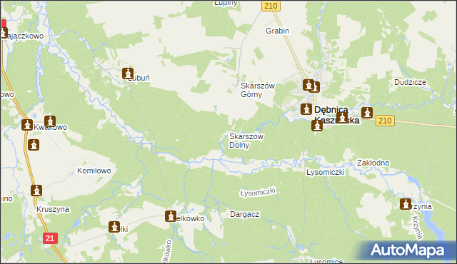 mapa Skarszów Dolny, Skarszów Dolny na mapie Targeo