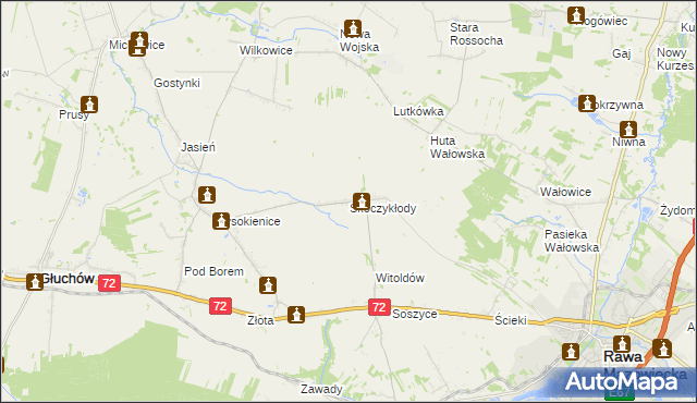 mapa Skoczykłody, Skoczykłody na mapie Targeo